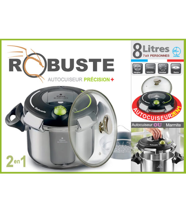 8Lc ROBUSTE AUTOCUISEUR - 2 EN 1 - 08 L