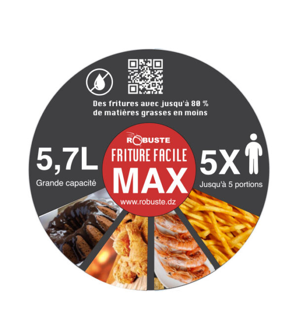 Robuste Airfryer – 5 , 7 Litres – Sans Huile